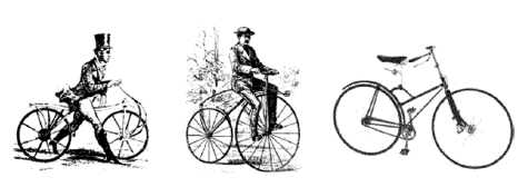 passi evolutivi dell'invenzione della bicicletta