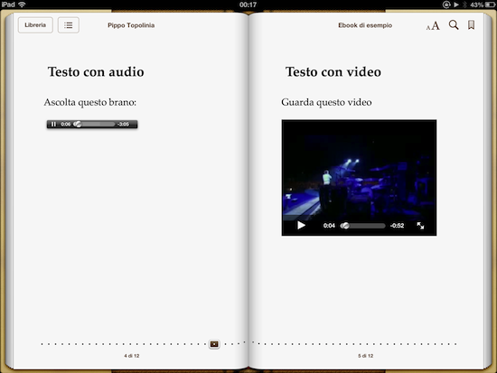 esempio pagina con contenuti multimediali